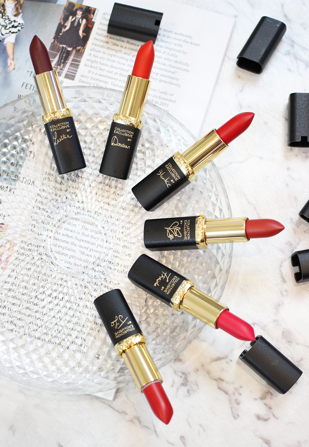 L'OREAL COLOUR RICHE PURE RED COLLECTION SWATCHES + REVIEW